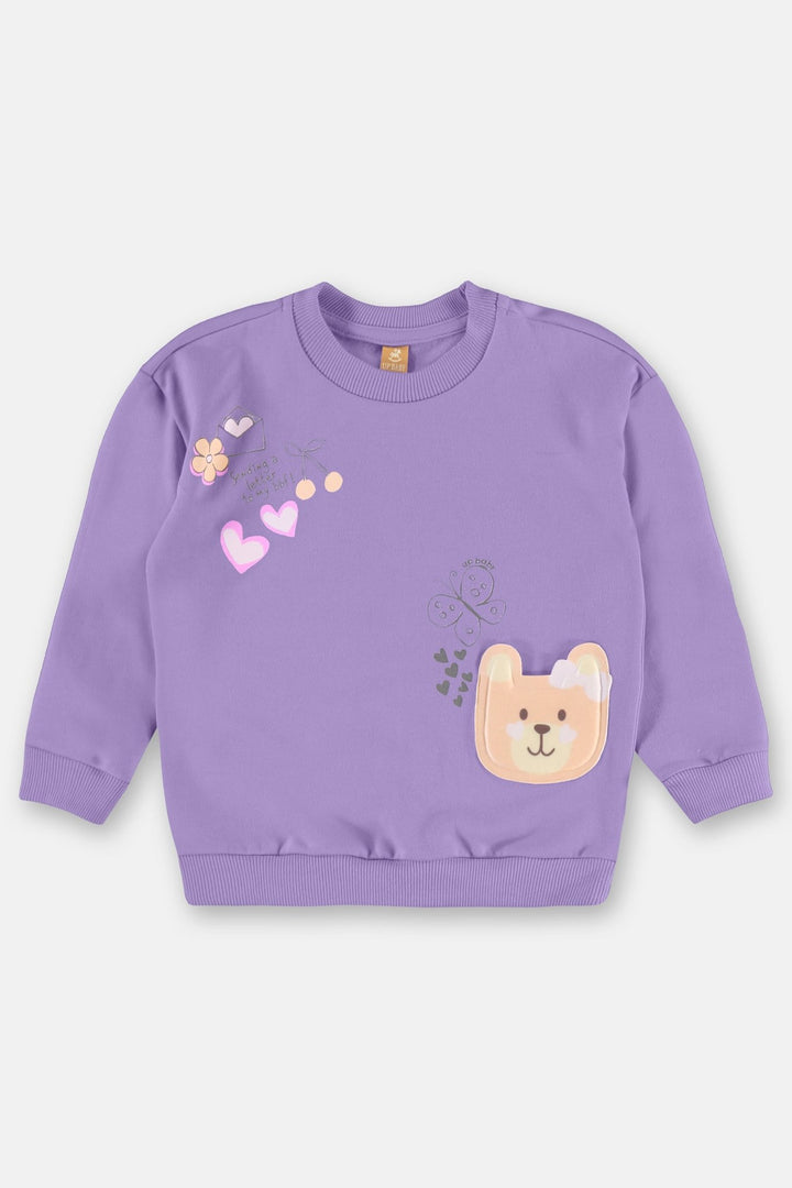 Up Baby Purple &amp; Brown Sweatshirt &amp; Pants Set