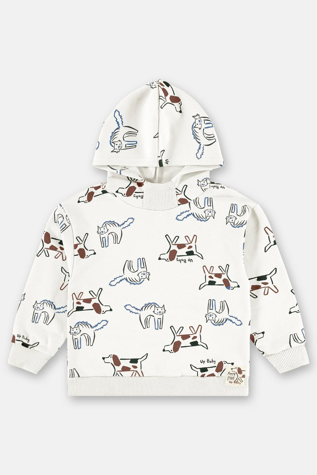 Up Baby White &amp; Green Sweatshirt &amp; Pants Set