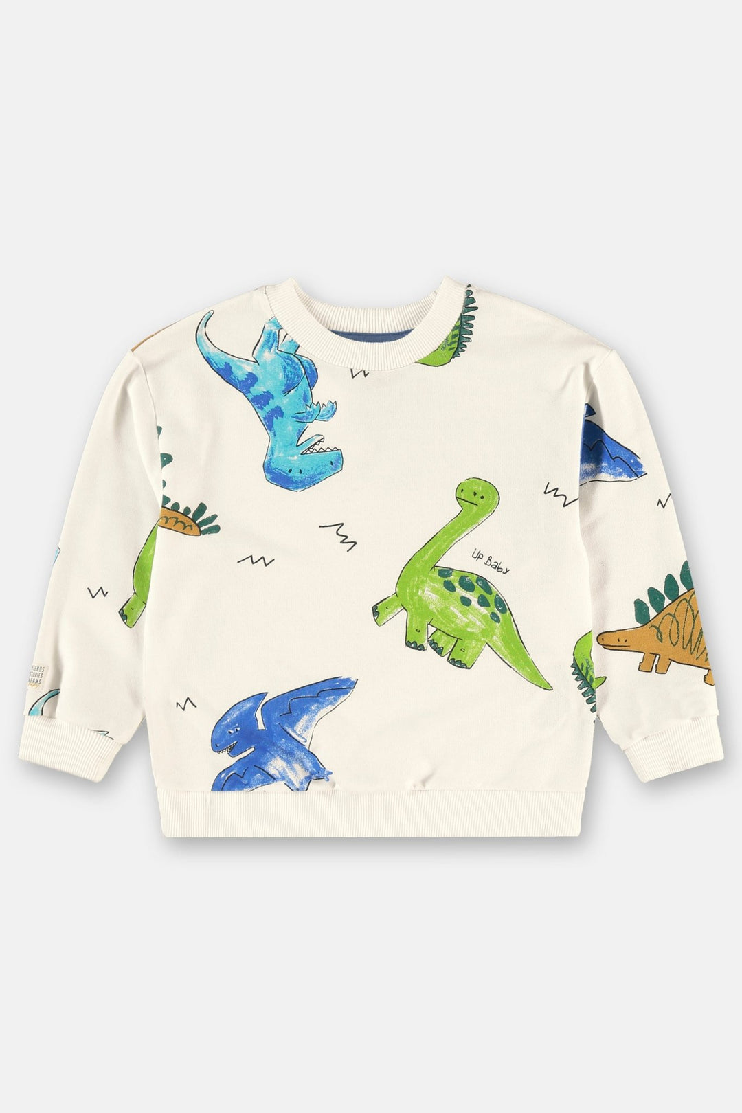 Up Baby White Sweatshirt &amp; Pants Set
