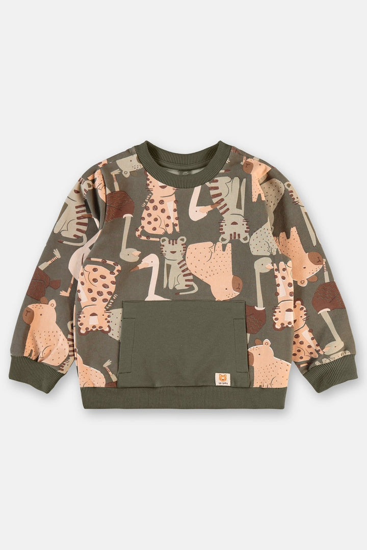 Up Baby Forest Green Sweatshirt &amp; Pants Set