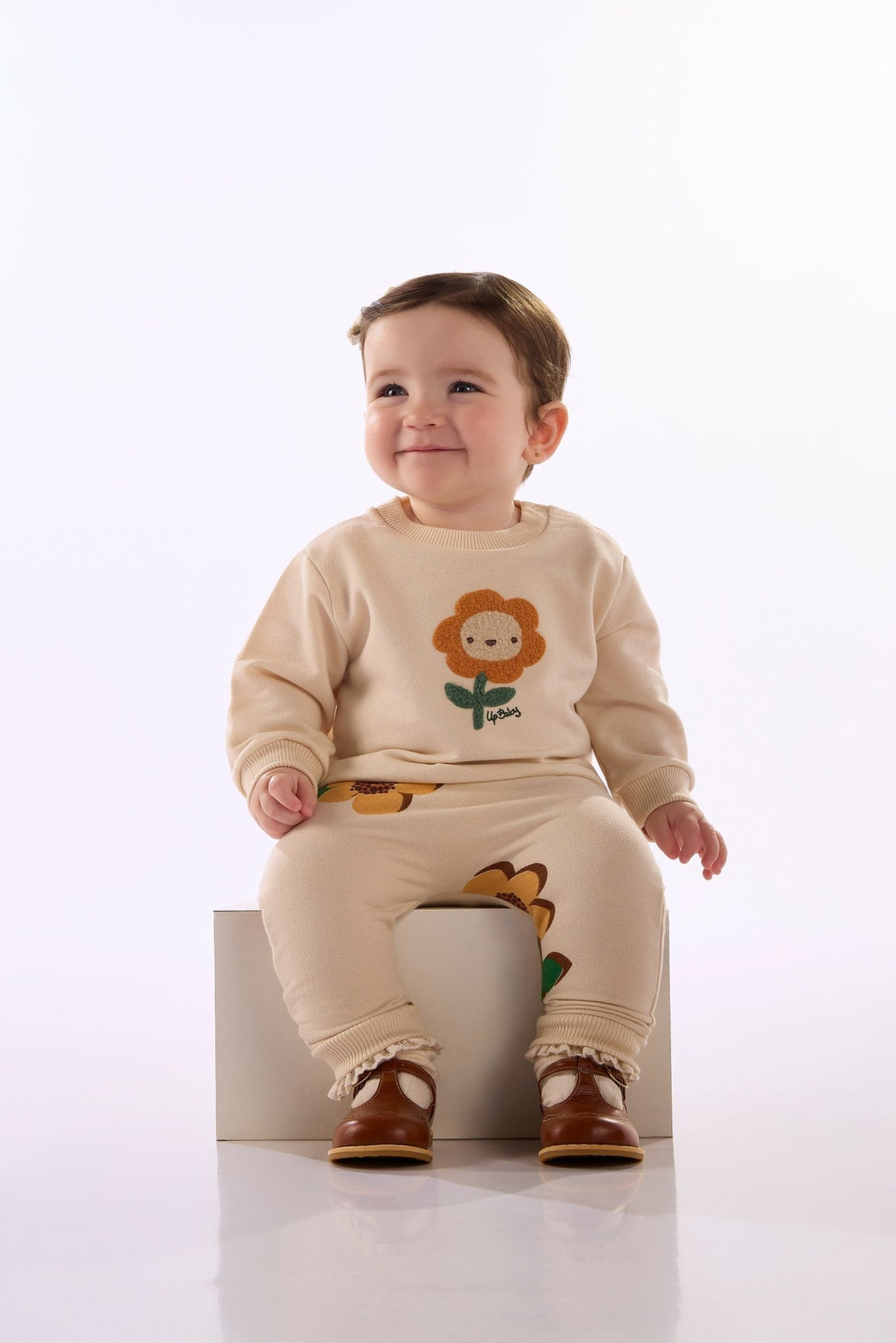 Up Baby Pink Sweatshirt &amp; Pants Set