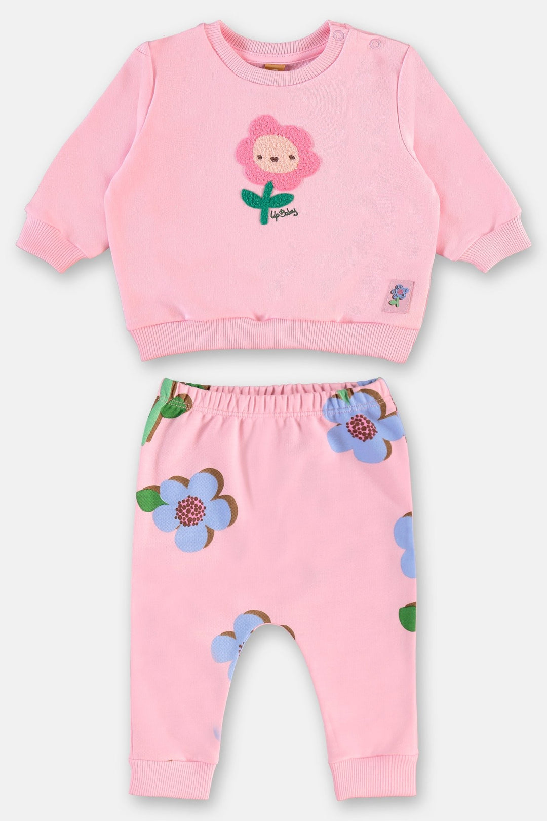 Up Baby Pink Sweatshirt & Pants Set