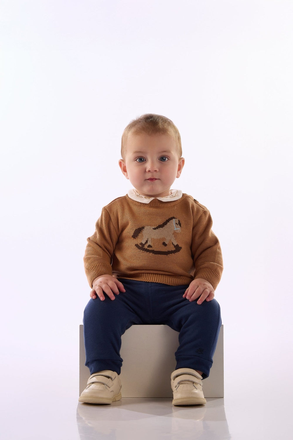Up Baby Navy, Beige & Black Pants