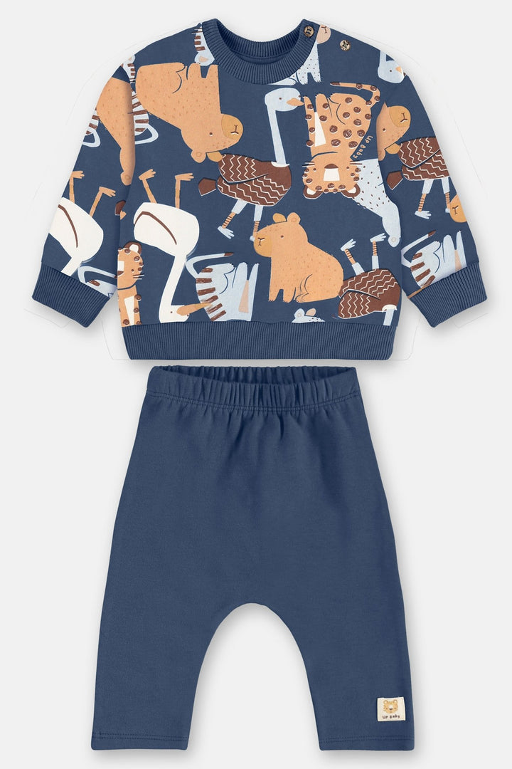 Up Baby Navy Sweatshirt &amp; Pants Set