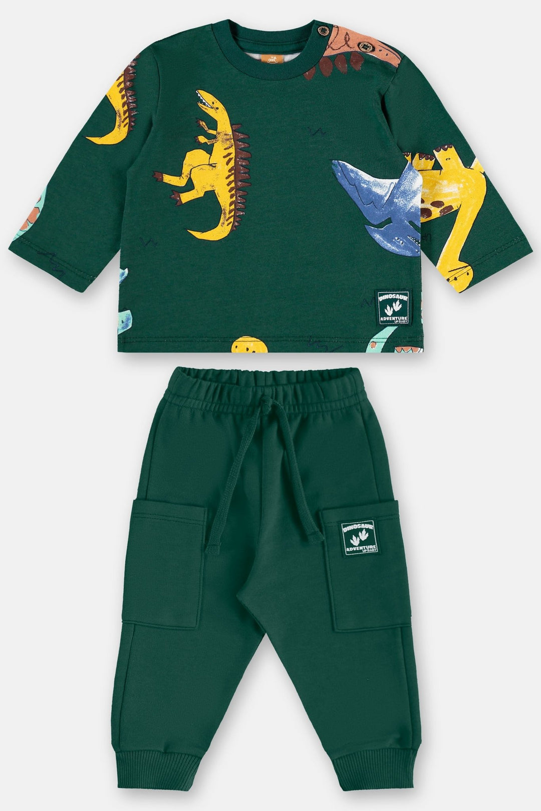 Up Baby Green T-Shirt & Shorts Set
