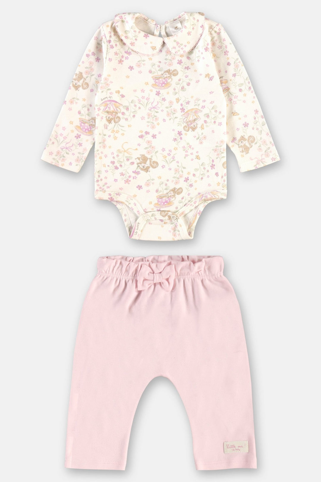 Up Baby White Bodysuit & Pants Set