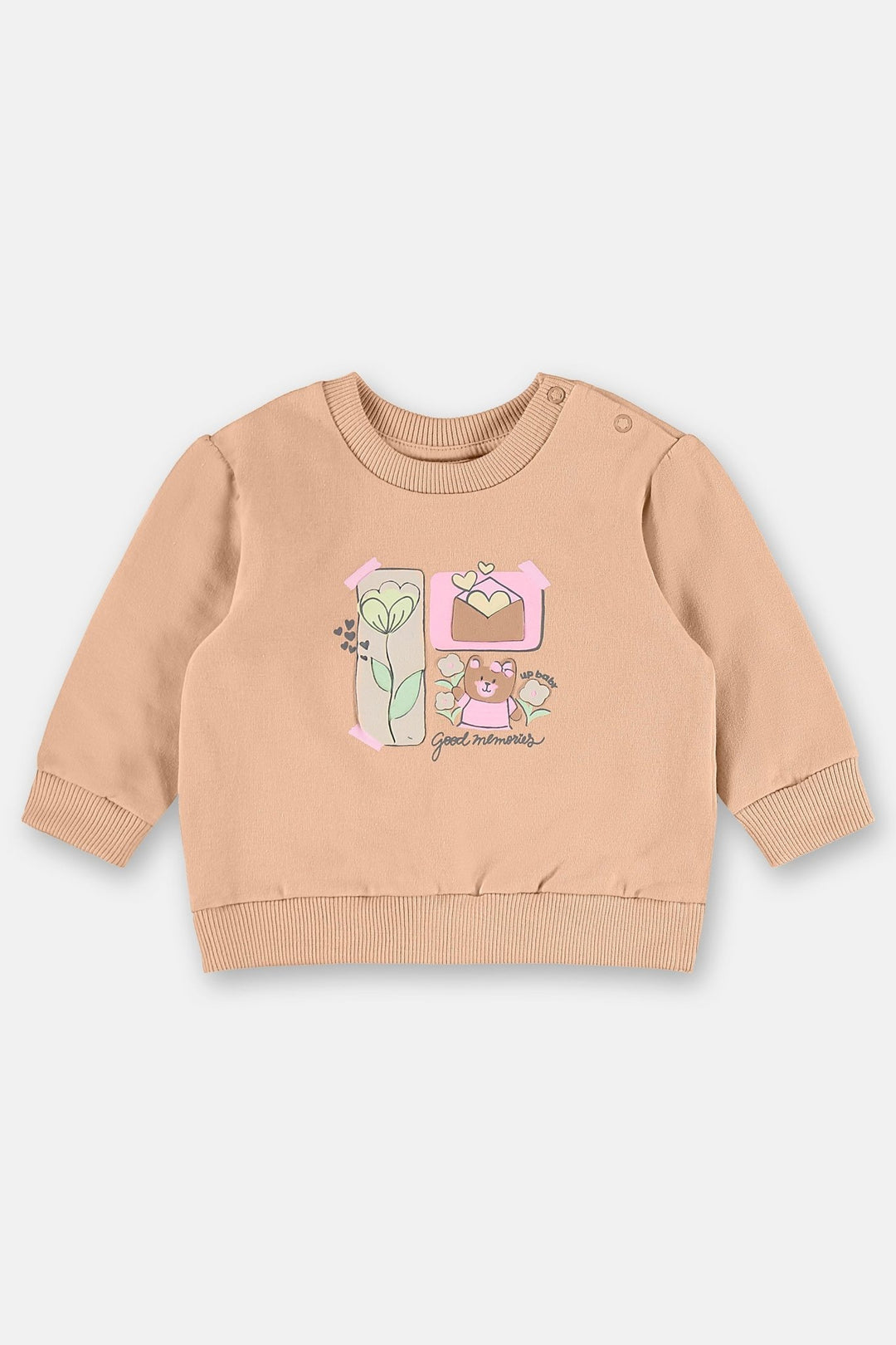 Up Baby Beige Sweatshirt &amp; Pants Set