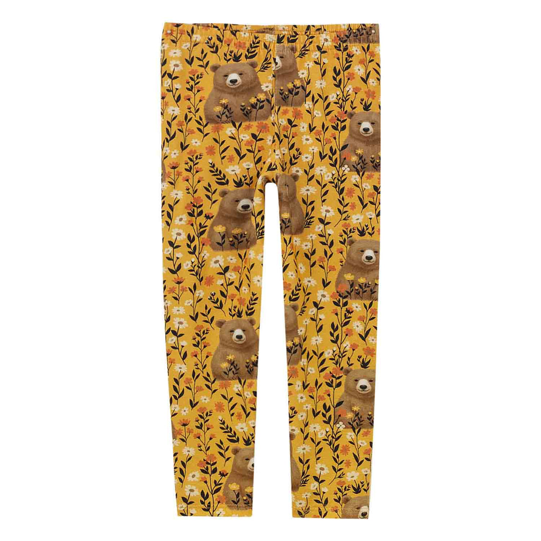 Nanai Black Sweater &amp; Leggings Set with Bear &amp; Floral Print