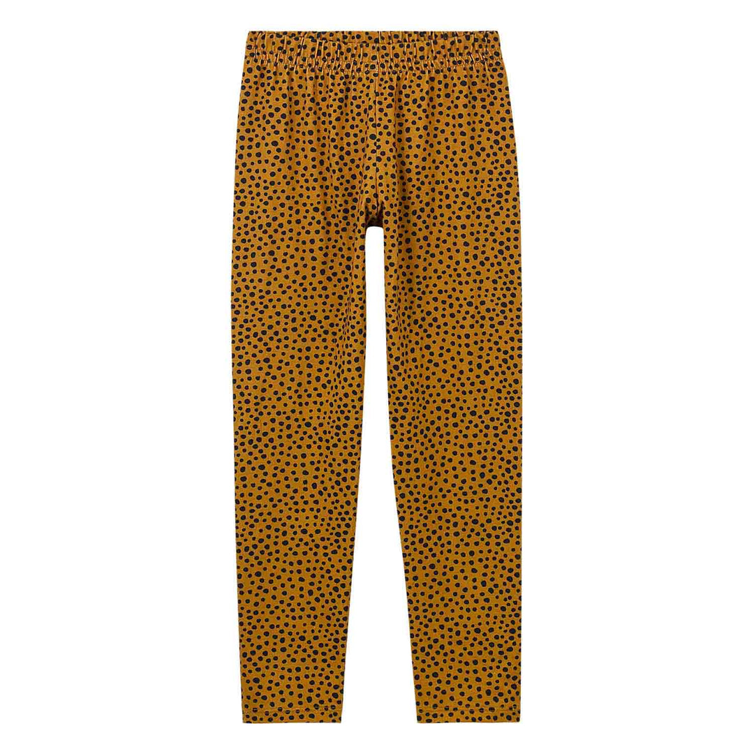 Nanai Black Coat &amp; Leggings Set with Animal Print