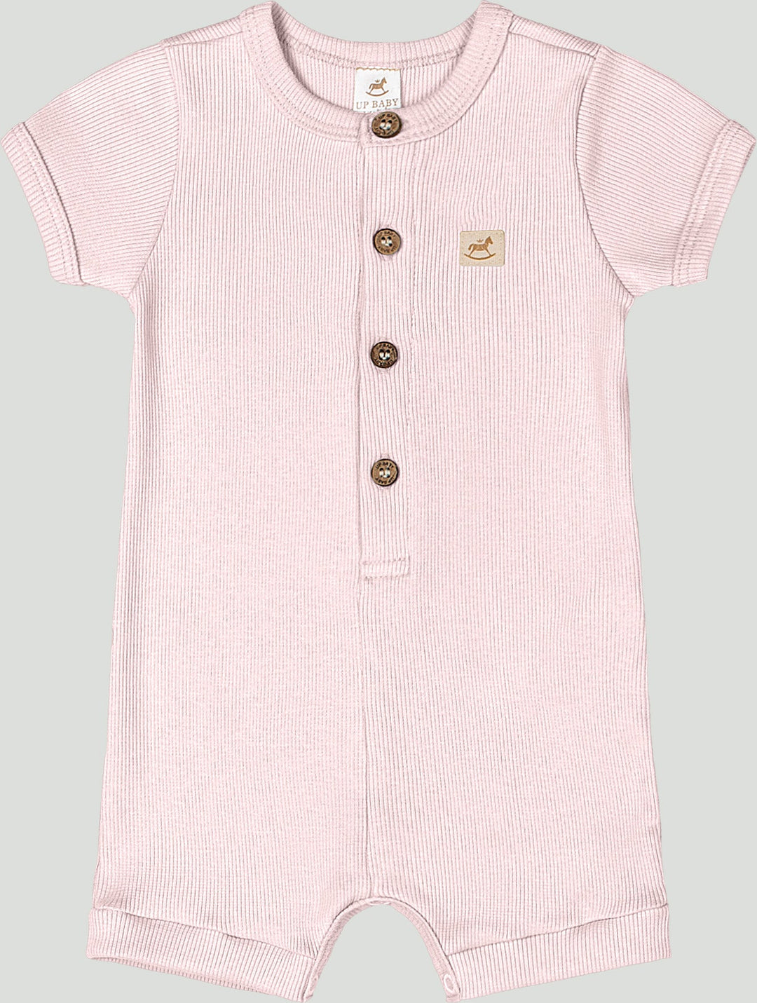Baby's Ribbed Romper - Light Pink - Caramelo Baby & Kids