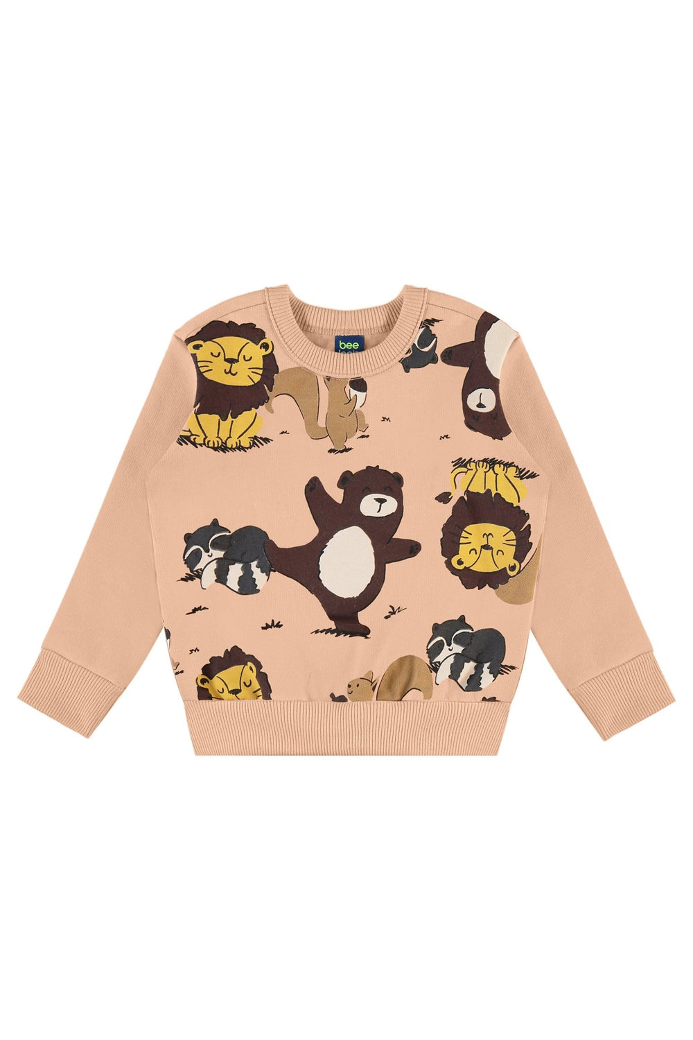 Bee Loop Beige & Forest Green Sweatshirt & Pants Set