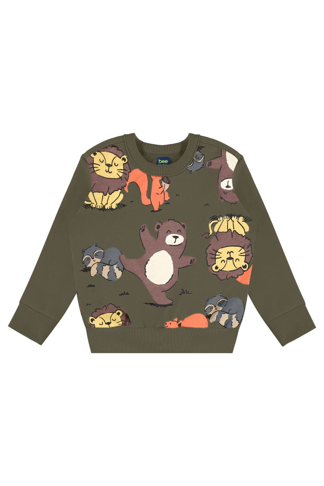 Bee Loop Beige &amp; Forest Green Sweatshirt &amp; Pants Set