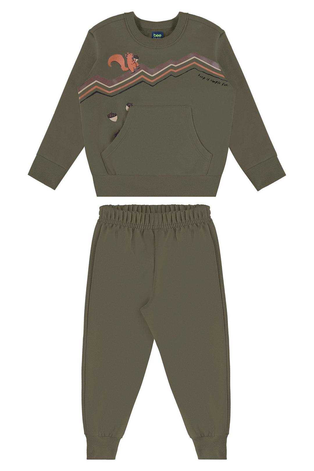 Bee Loop Forest Green Sweatshirt &amp; Pants Set