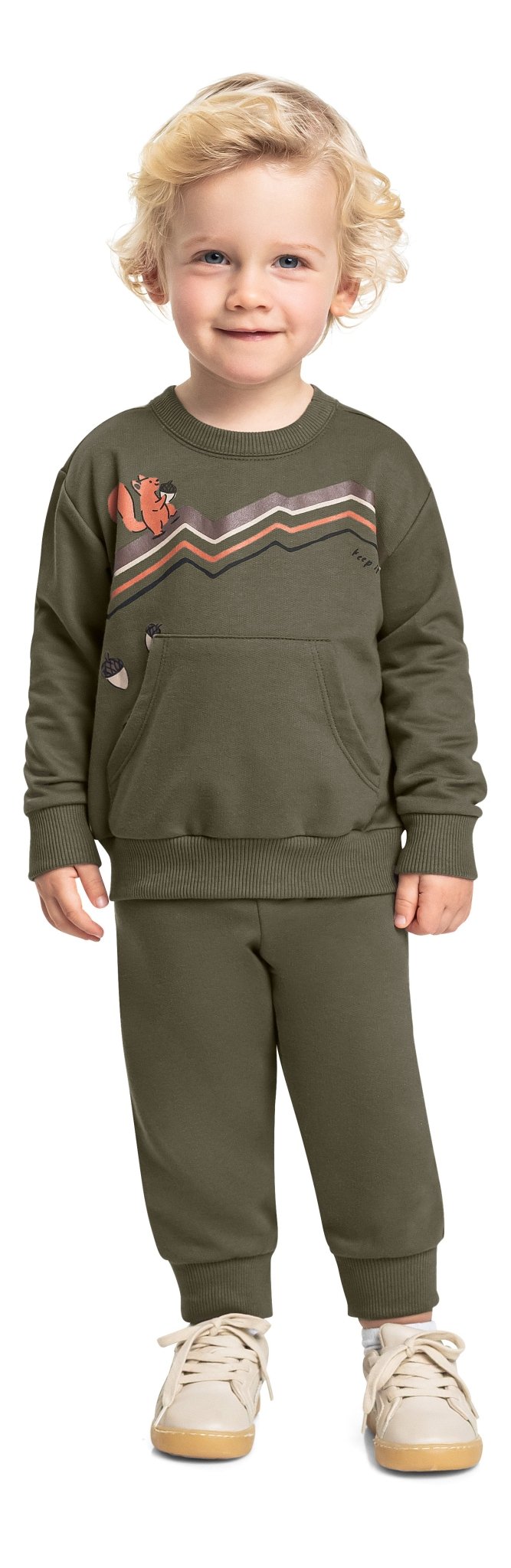 Bee Loop Forest Green Sweatshirt & Pants Set