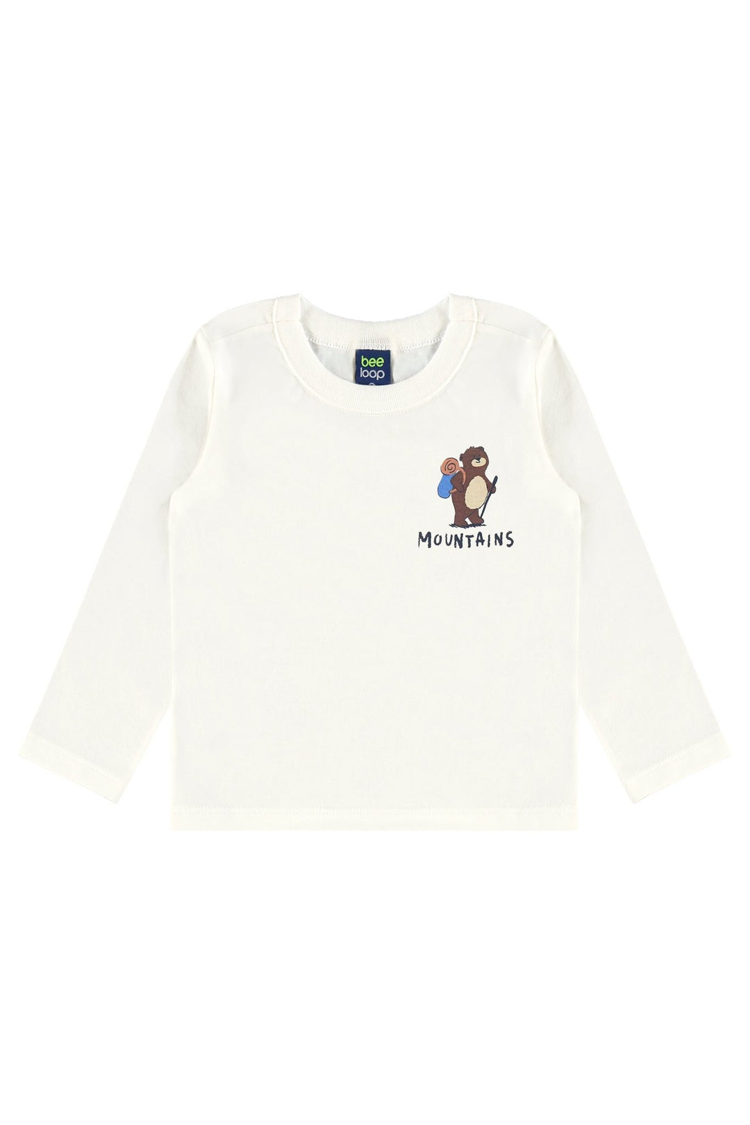 Bee Loop Beige &amp; White T-Shirt &amp; Pants Set