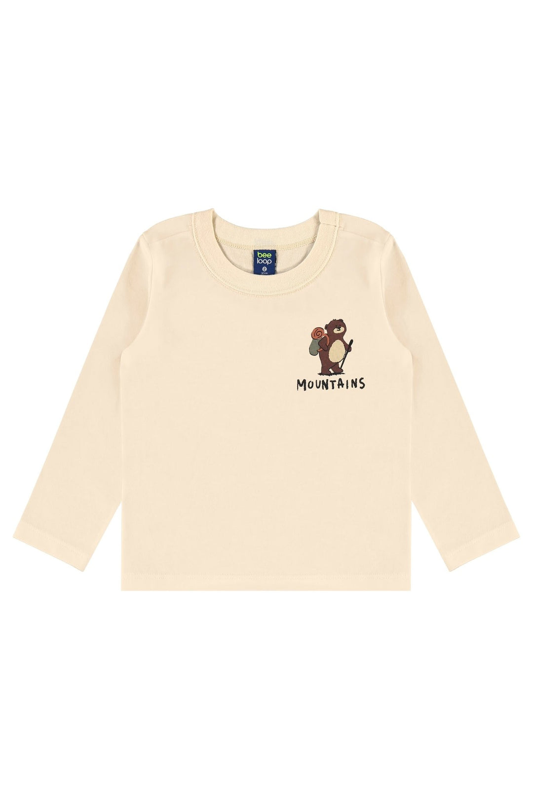 Bee Loop Beige &amp; White T-Shirt &amp; Pants Set