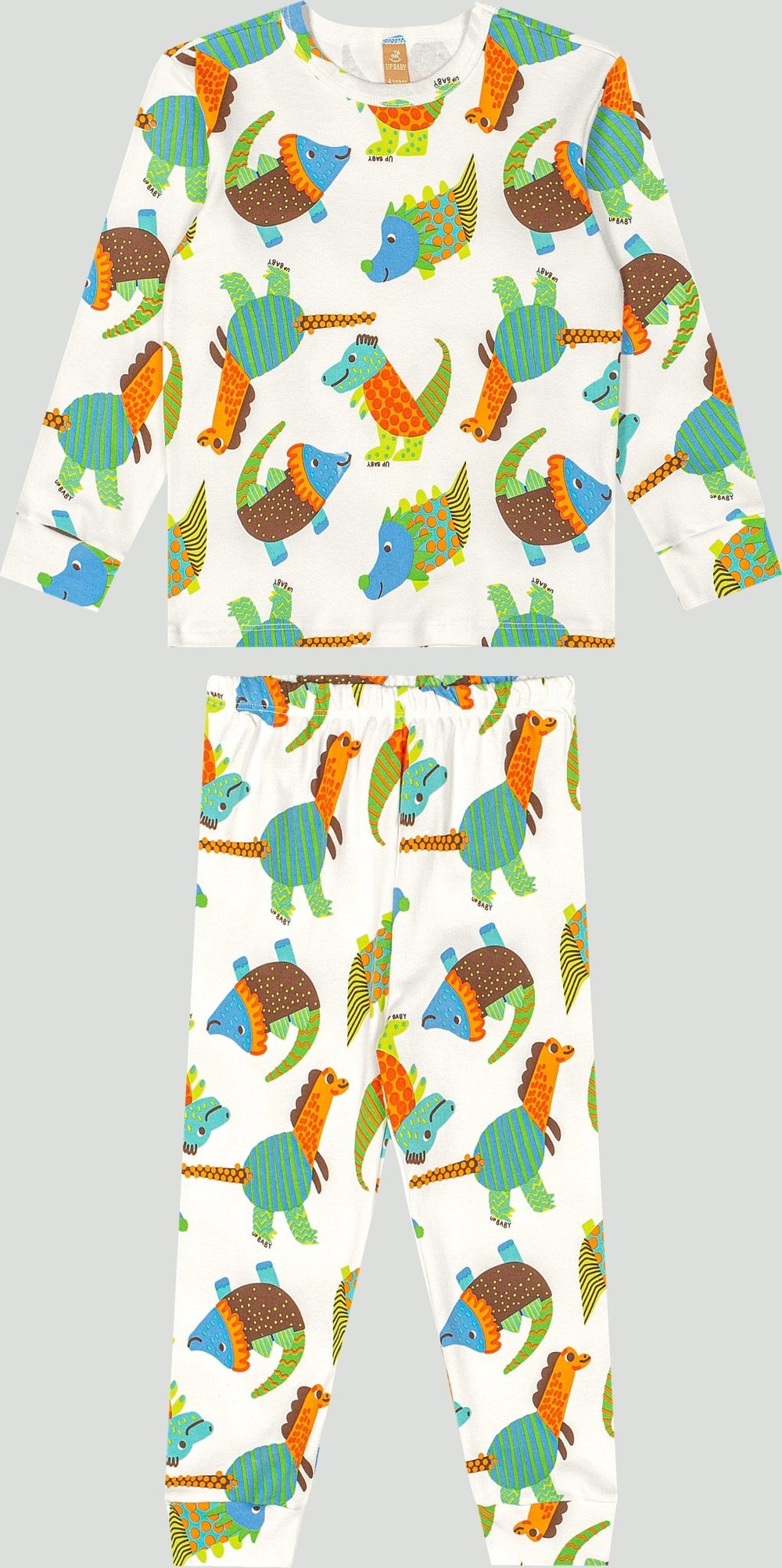 Up Baby Light Blue, Pink, Beige & White Pyjamas