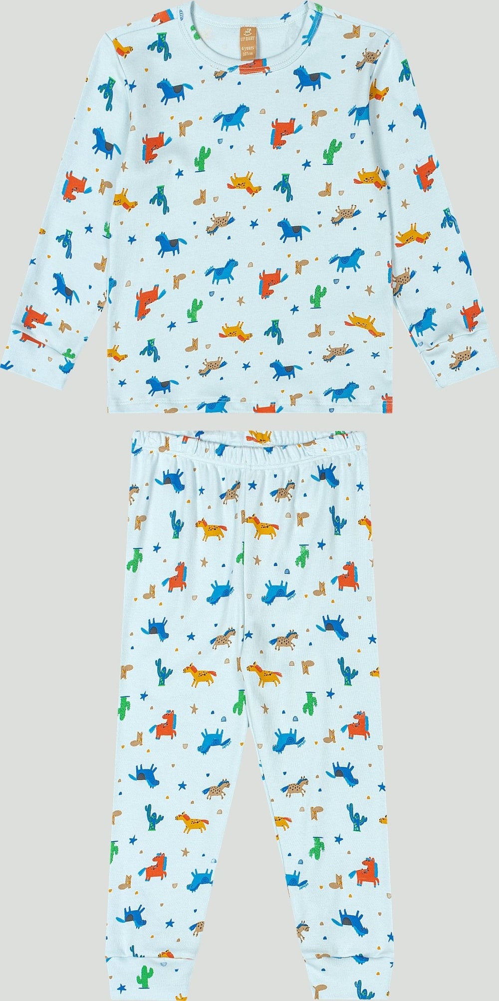 Up Baby Light Blue, Pink, Beige & White Pyjamas