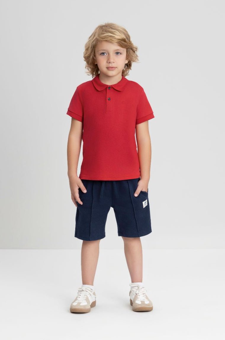 Boys' Tailored Bermudas - Navy - Caramelo Baby & Kids
