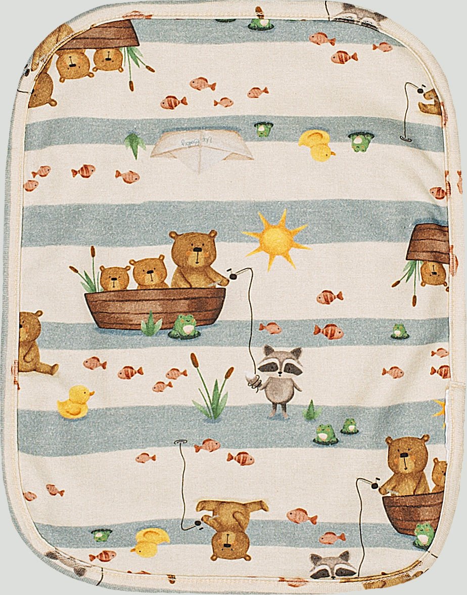 Burp cloth in 100% cotton - Woodland - Caramelo Baby &amp; Kids