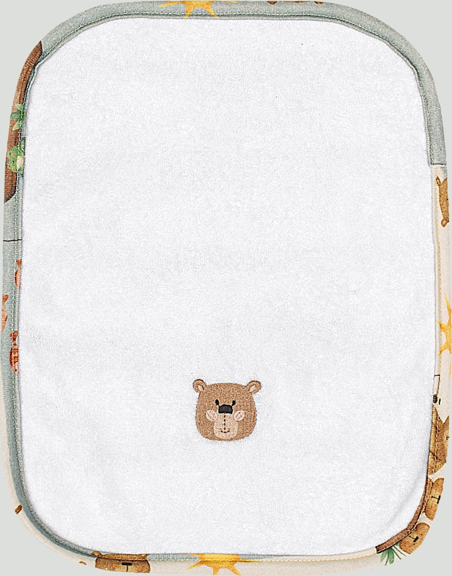 Burp cloth in 100% cotton - Woodland - Caramelo Baby & Kids