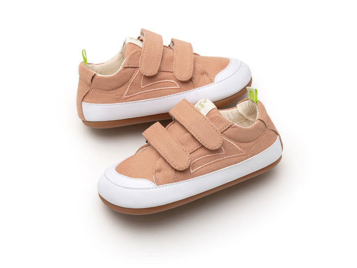 Kids Bossy Green Sneakers - Canvas Peach - Nalua