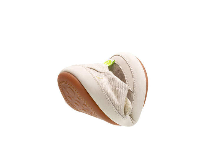 Kids Gaia Green Mary Janes - Canvas Cream / Quartz Pink - Nalua