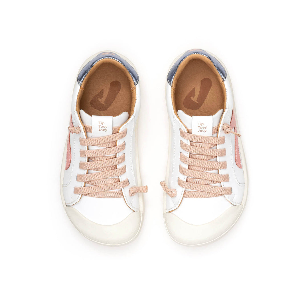 Kids Ground Sneakers - White / Pink Lake / Metal Blue - Nalua