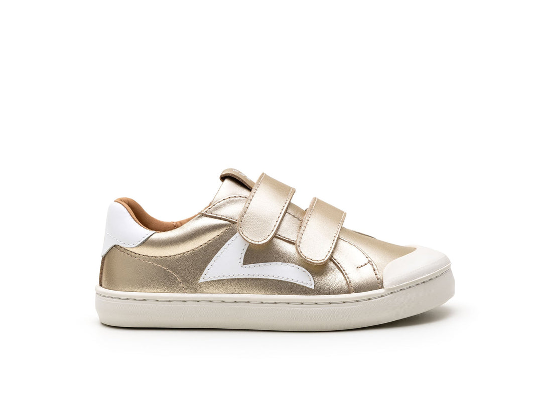 Kids Hopper Sneakers - Champagne / White - Nalua