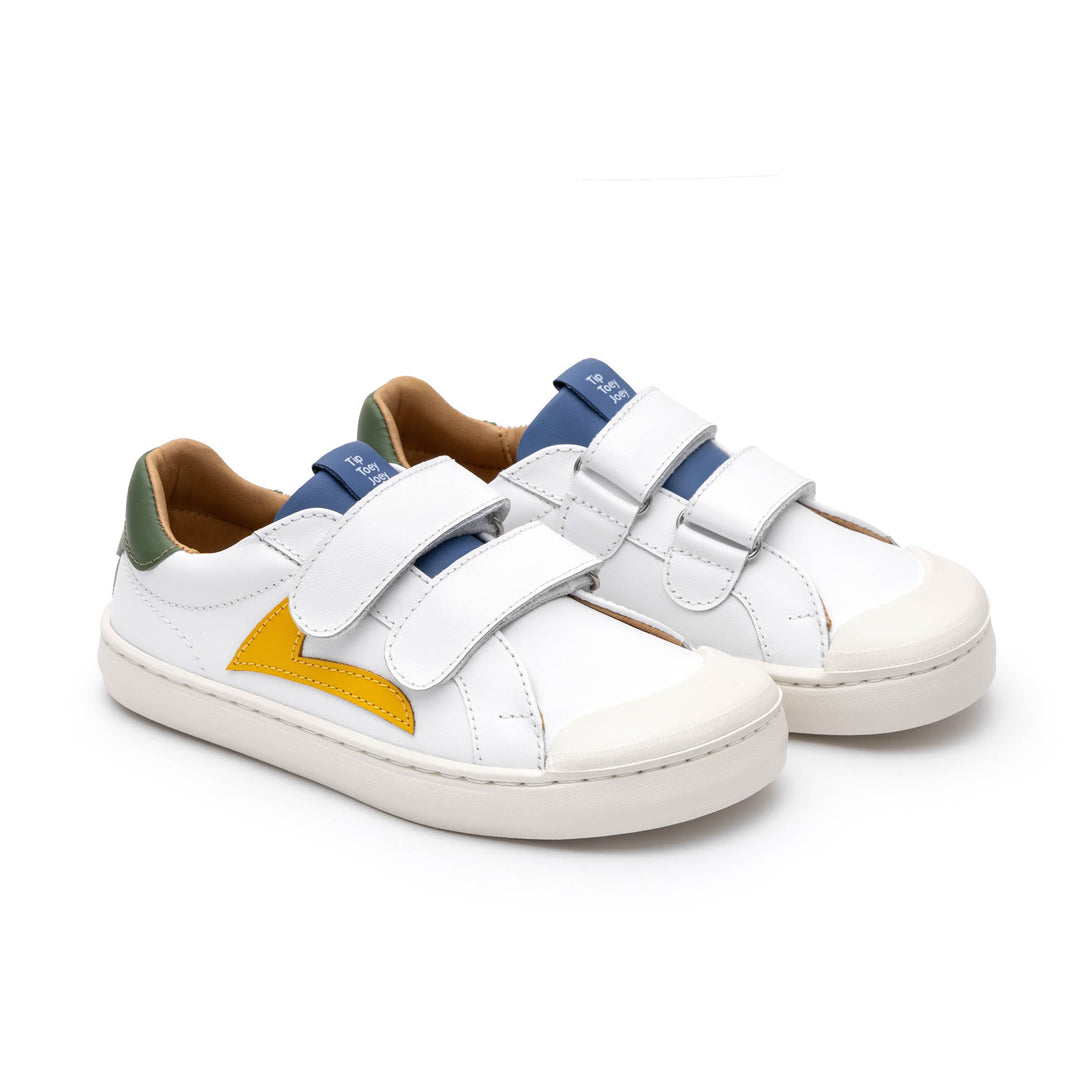 Kids Hopper Sneakers - Run & Play - White / Blue / Salsa - Nalua