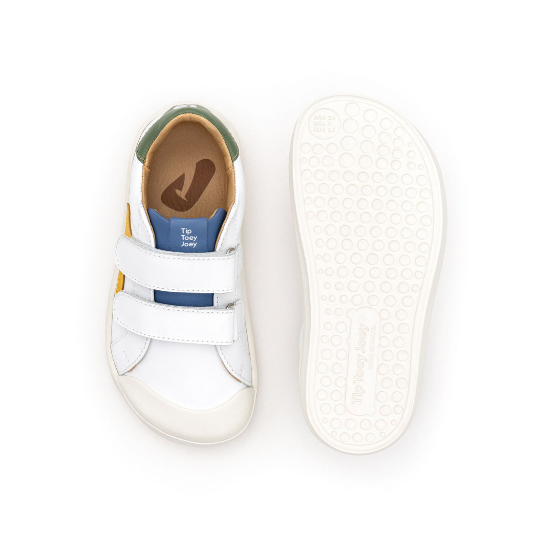 Kids Hopper Sneakers - Run &amp; Play - White / Blue / Salsa - Nalua