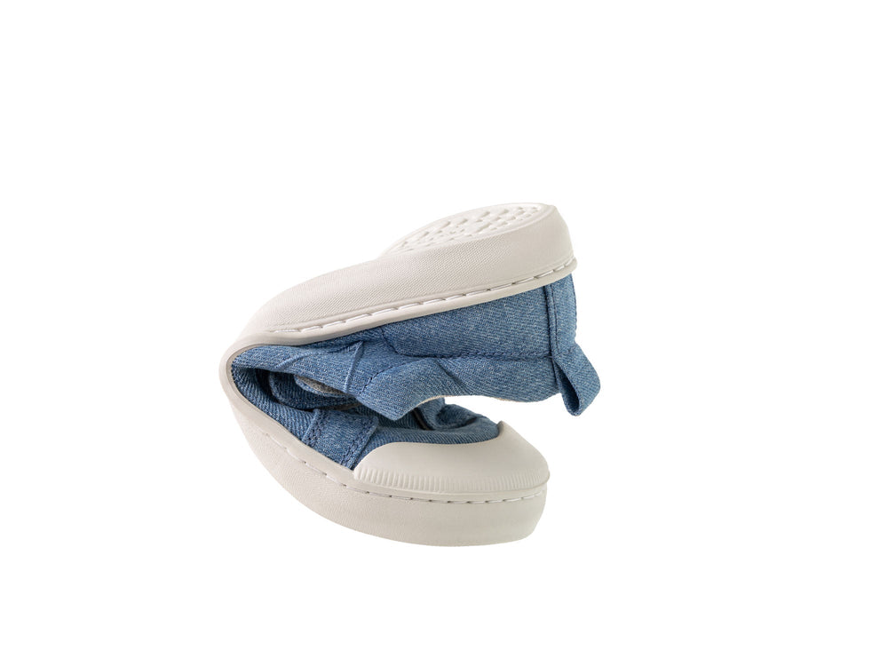 Kids Ramp Green Sneakers - Canvas Denim Blue - Nalua