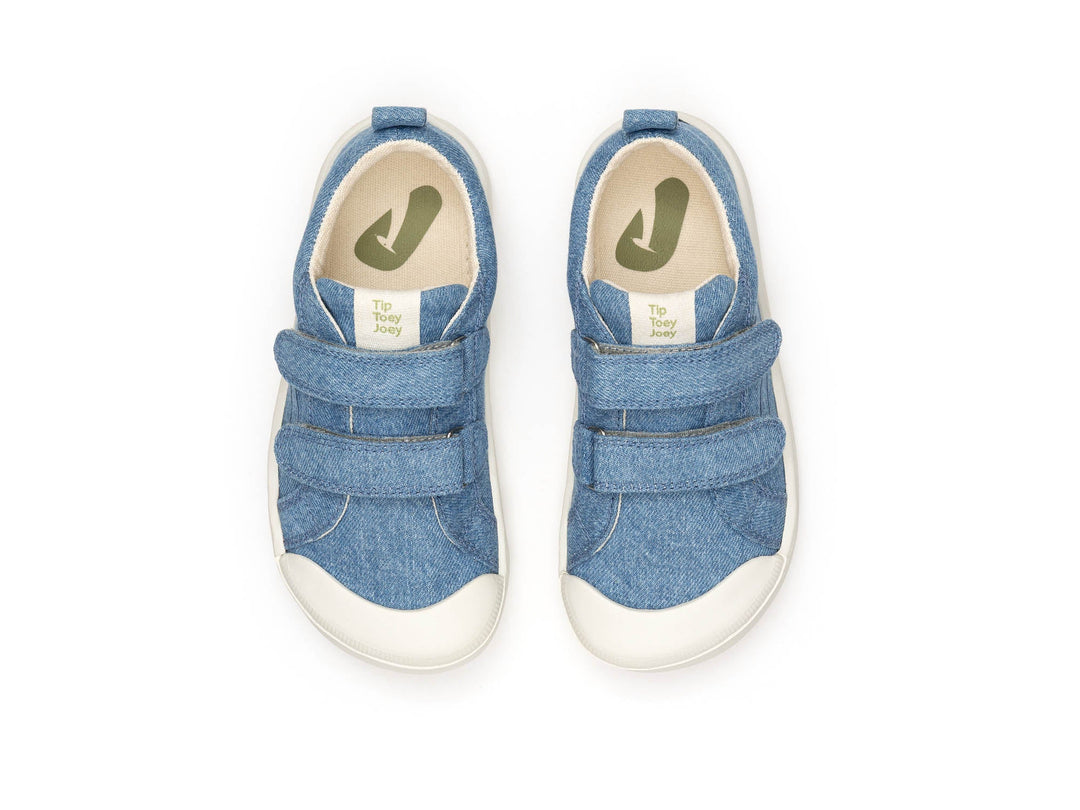 Kids Ramp Green Sneakers - Canvas Denim Blue - Nalua