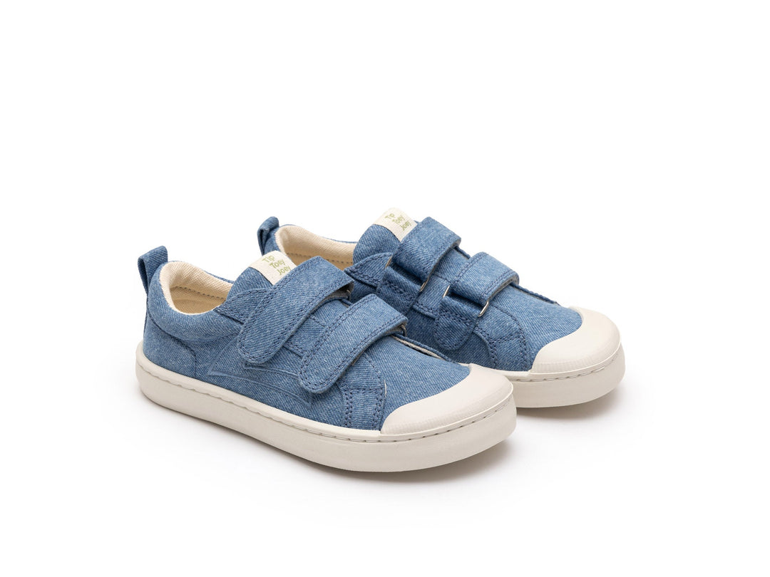 Kids Ramp Green Sneakers - Canvas Denim Blue - Nalua