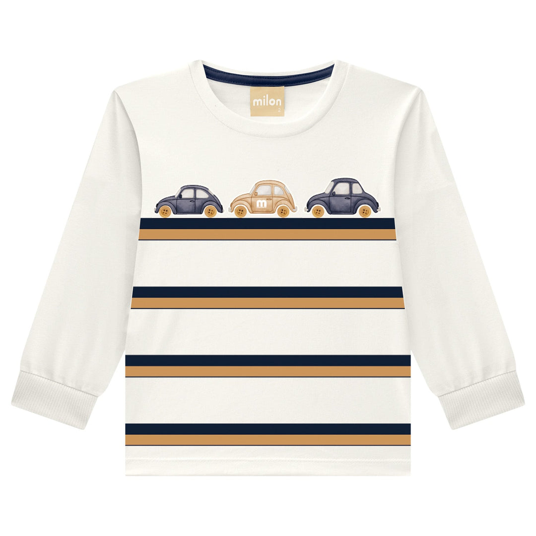 Milon Cars Set: T-Shirt &amp; Pants (Navy) - Nalua