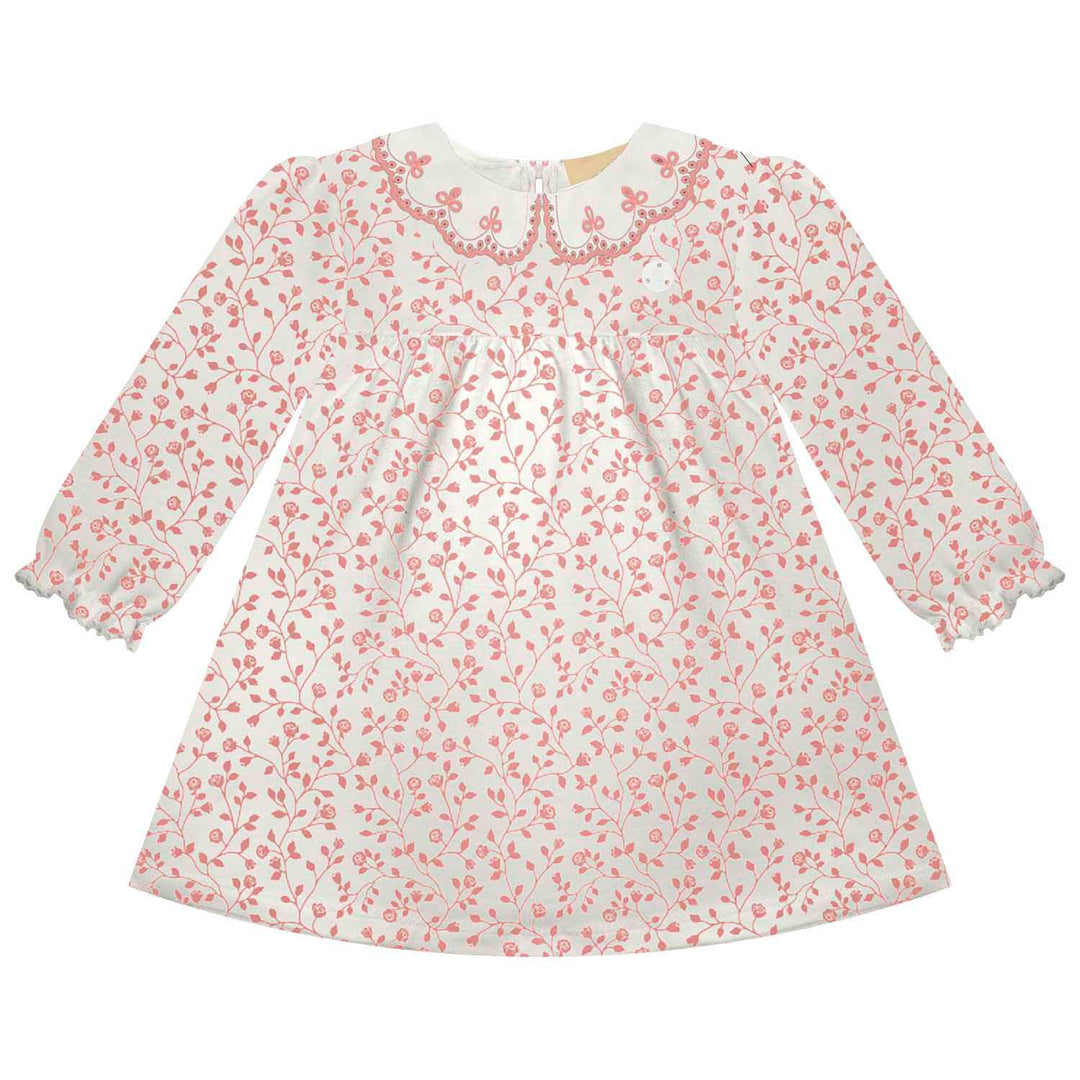 Milon Flower Dress for Baby Girls (Soft Pink) - Nalua