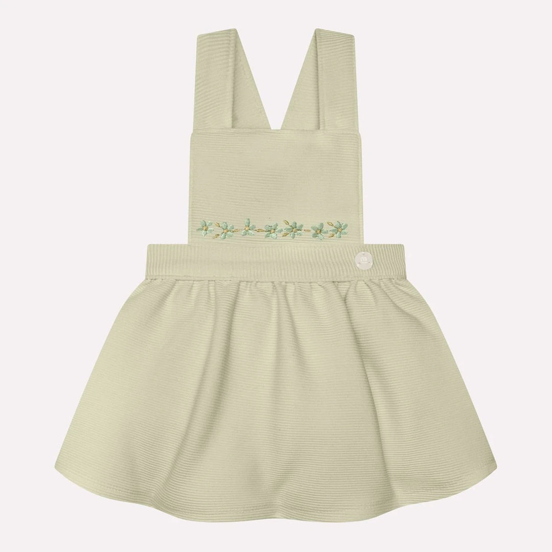 Milon Flowers Set: Romper &amp; Salopette (Light Green) - Nalua