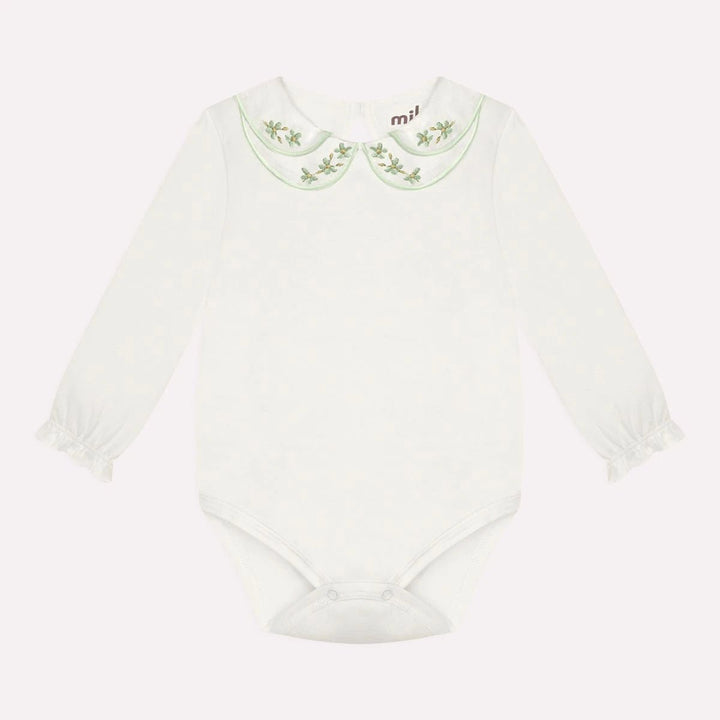Milon Flowers Set: Romper &amp; Salopette (Light Green) - Nalua