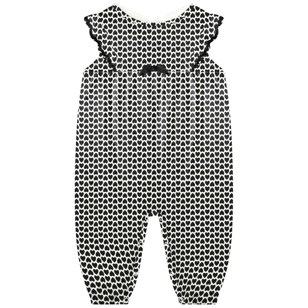 Milon Hearts Set for Baby Girls: Romper &amp; Overalls - Nalua