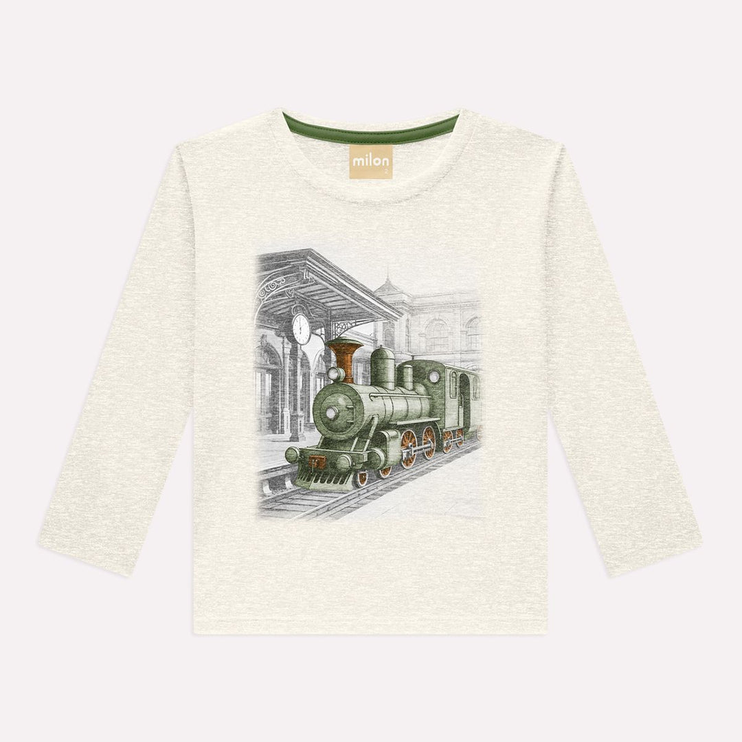 Milon Long-sleeves T-Shirt - Train (Green) - Nalua