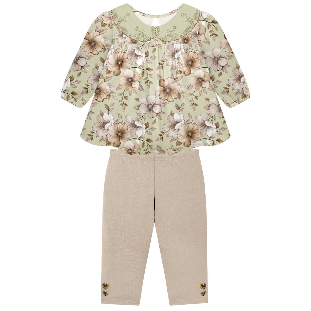 Milon Light Green Top & Leggings Set
