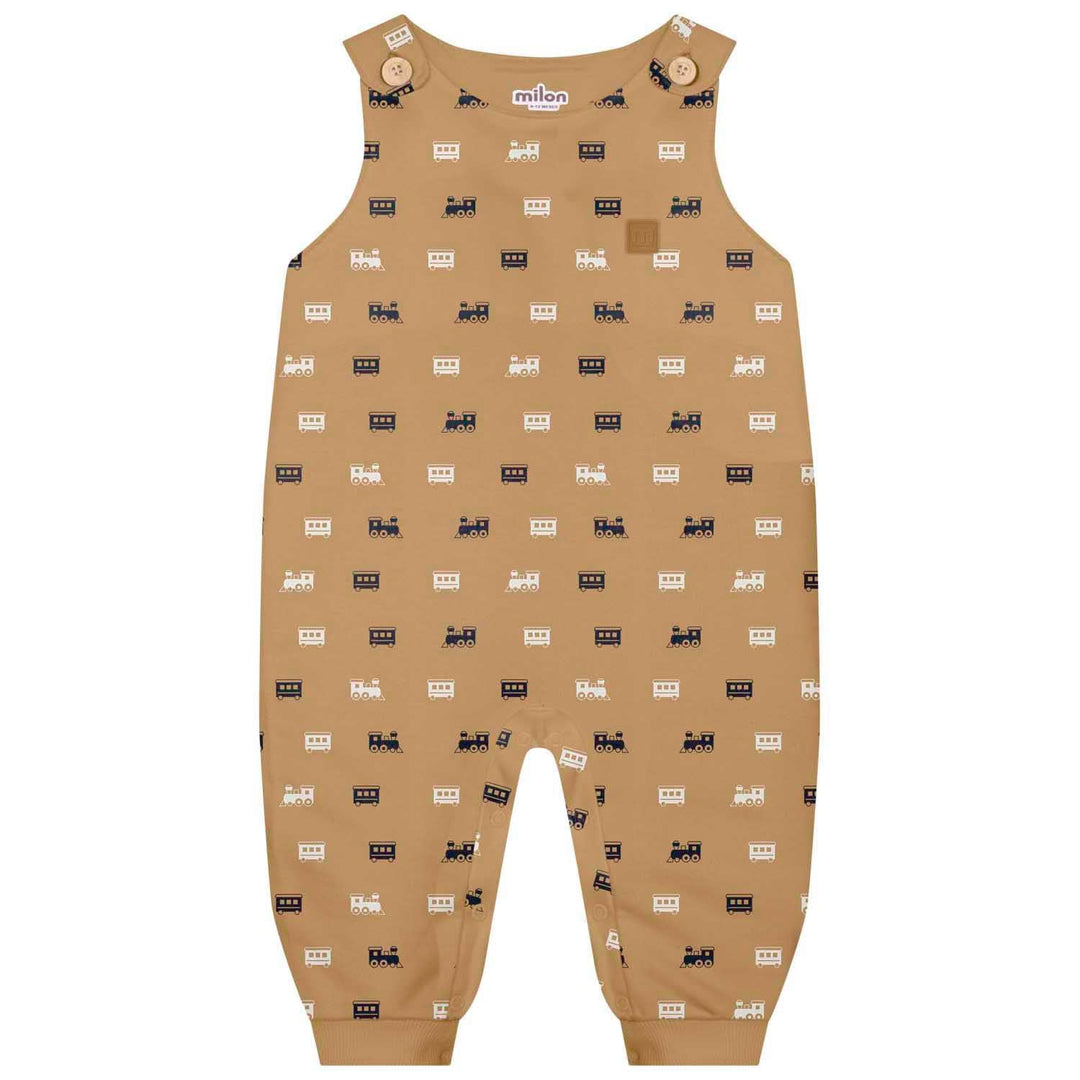 Milon Trains Set: Romper &amp; Jumpsuit (Camel) - Nalua