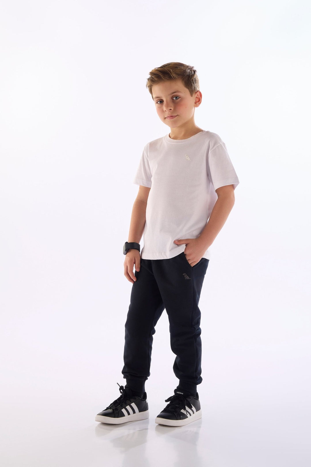 Quimby Navy &amp; Forest Green Cotton T-Shirt