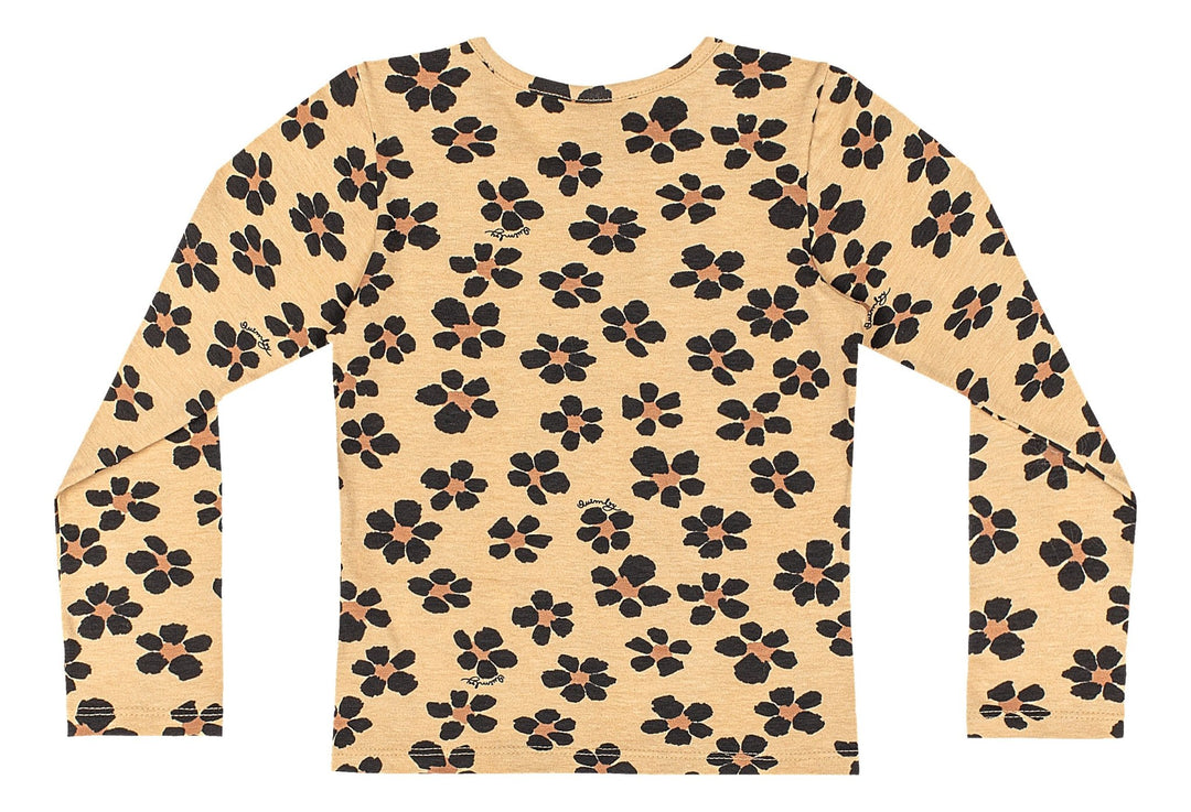 Quimby Black &amp; Brown Pinafore Dress &amp; Blouse Set