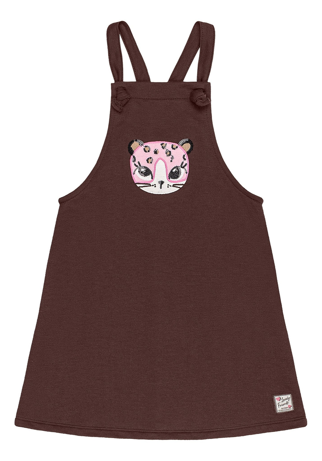 Quimby Black &amp; Brown Pinafore Dress &amp; Blouse Set