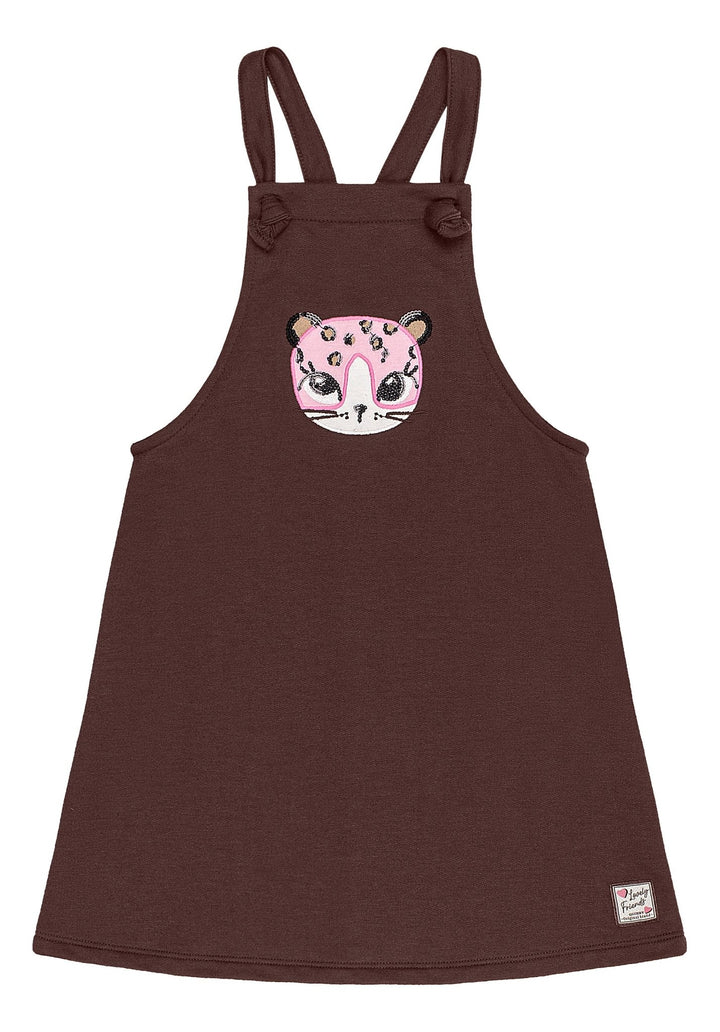 Quimby Black &amp; Brown Pinafore Dress &amp; Blouse Set