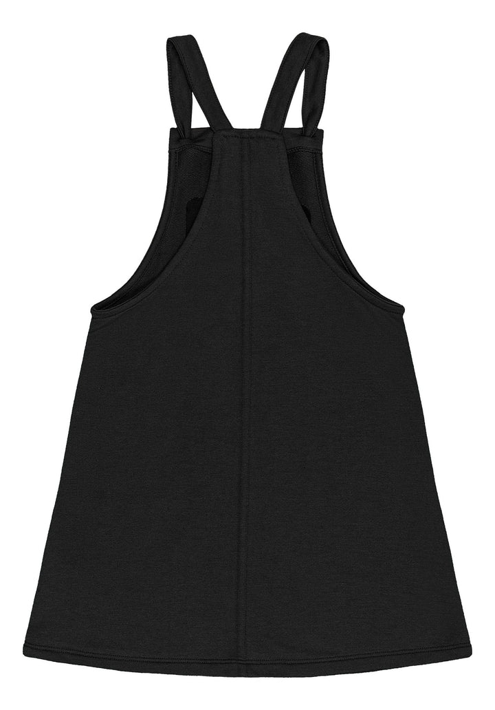 Quimby Black &amp; Brown Pinafore Dress &amp; Blouse Set