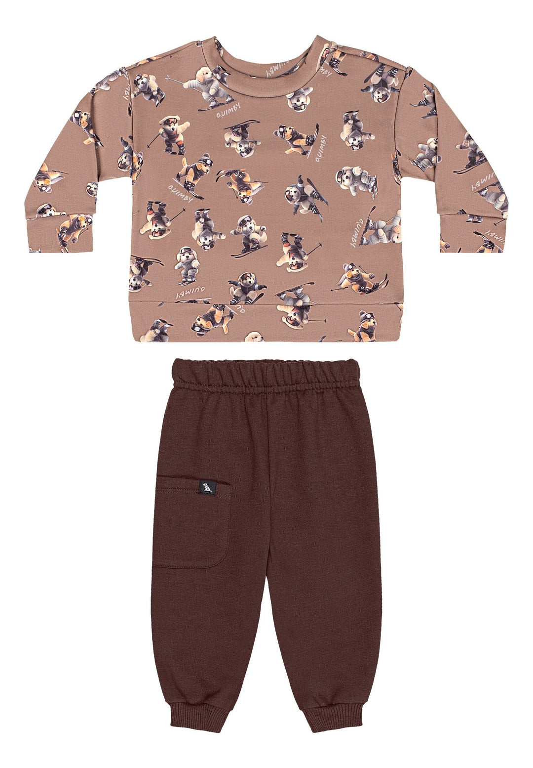 Quimby Brown Sweatshirt & Pants Set
