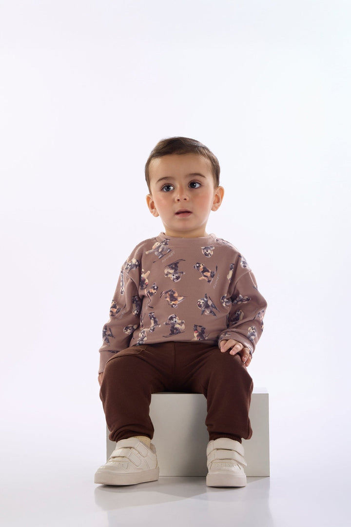 Quimby Brown Sweatshirt &amp; Pants Set