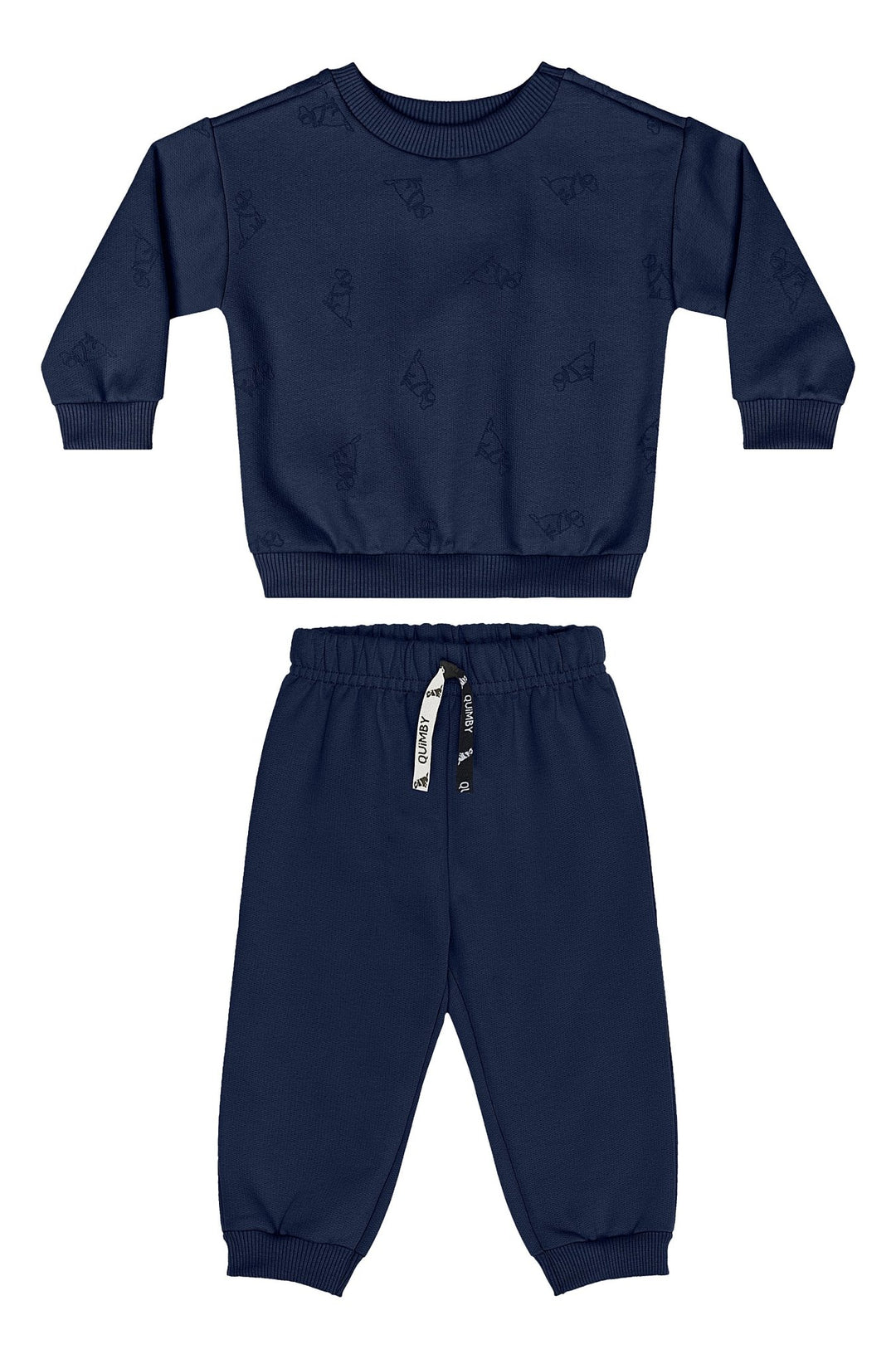 Quimby Navy & Beige Sweatshirt & Pants Set